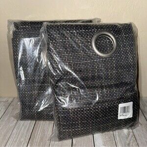 ⚡️SlKline Weave Thermal 100% Blackout Grommet Top (2 Panel Set) Curtains 52”x63”